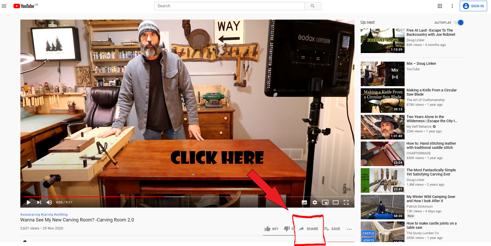 How to embed YouTube videos Step One